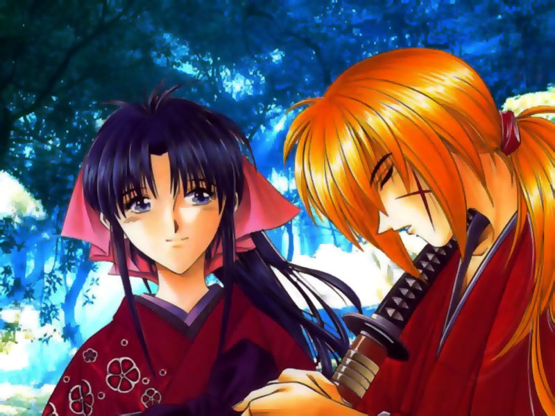 Un súper dibujo de Kenshin y Kaoru...